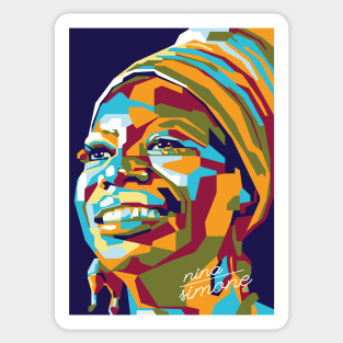 Abstract Popart nina simone Sticker